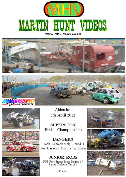 Aldershot 8th April 2012 Caravan Racing and Superstox British