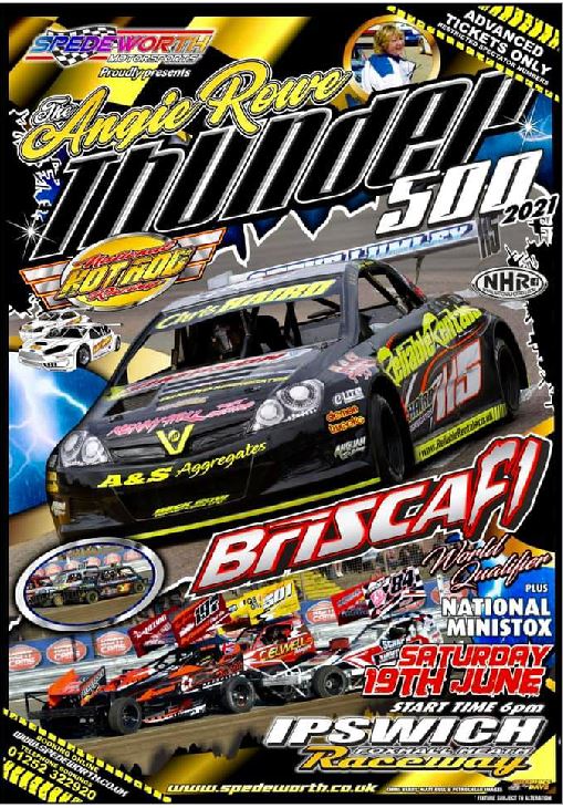 Ipswich 19th June 2021 Thunder 500 National Hot Rods BriSCA F1