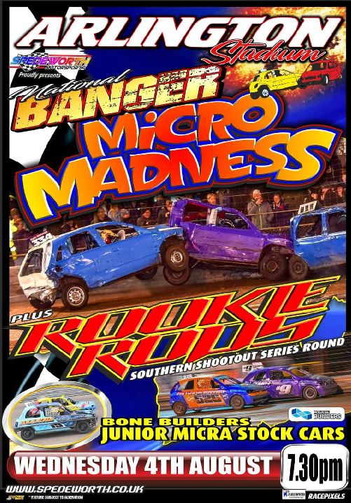 Arlington 4th August 2021 National Bangers Micro Madness