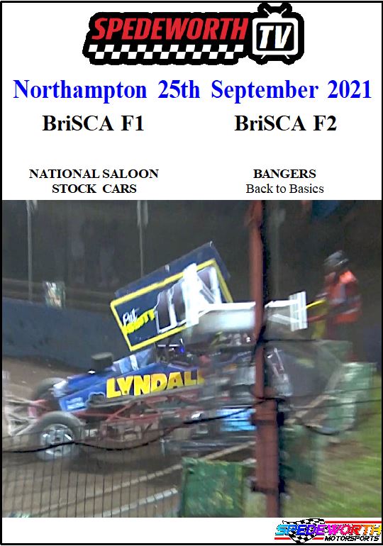 Northampton 25th September 2021 BriSCA F1 & F2 National Saloons