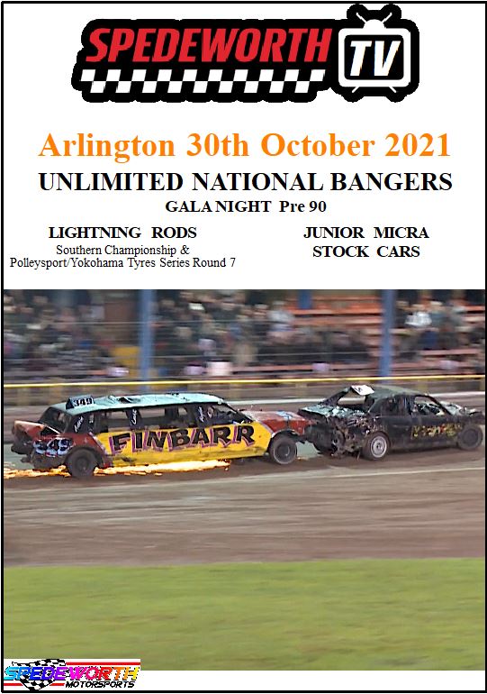 Arlington 30th October 2021 National Unlimited Pre 90 Bangers