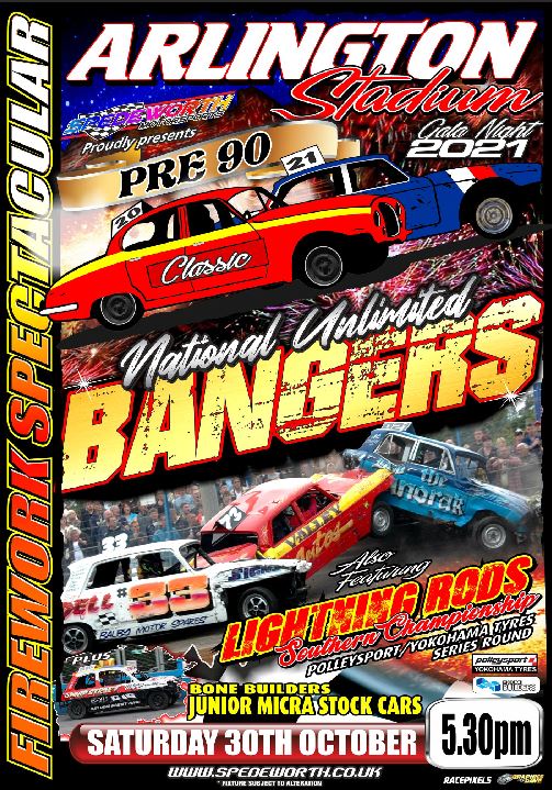 Arlington 30th October 2021 National Unlimited Pre 90 Bangers
