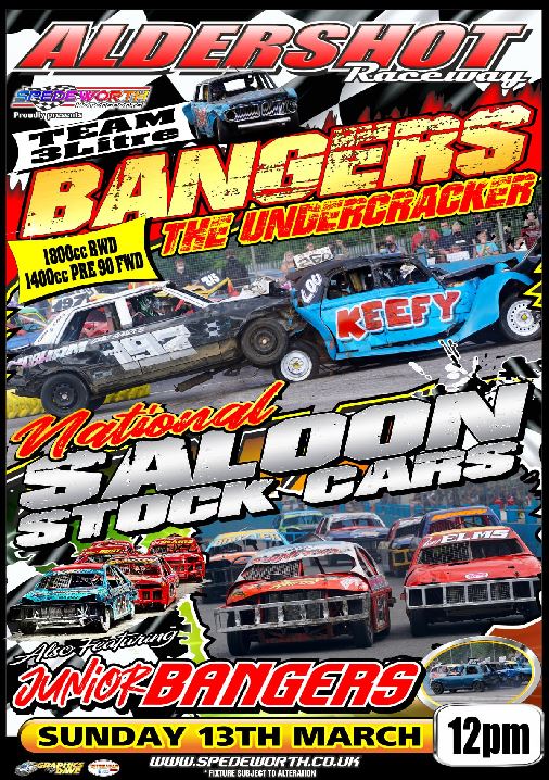 Aldershot 13th March 2022 Bangers The Undercracker 3ltr Meeting