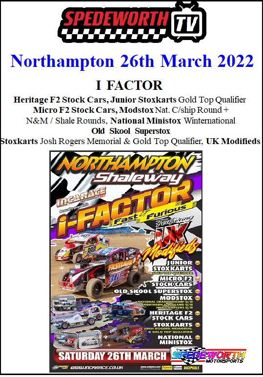 Northampton 26th March 2022  I-Factor