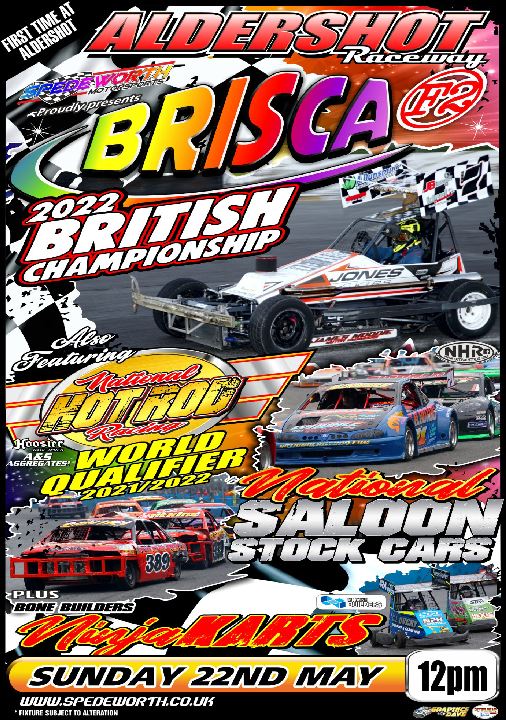 Aldershot 22nd May 2022 BriSCA F2  National Hot Rods