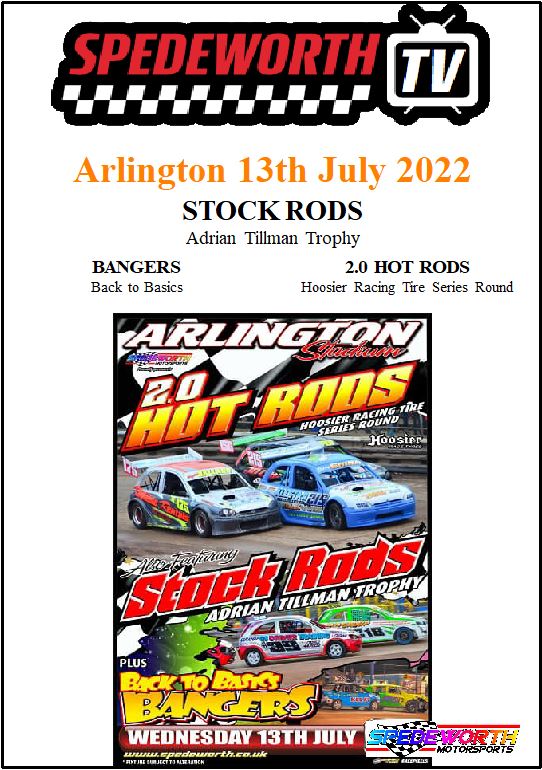 Arlington 13th July 2022 Back to Basics Bangers