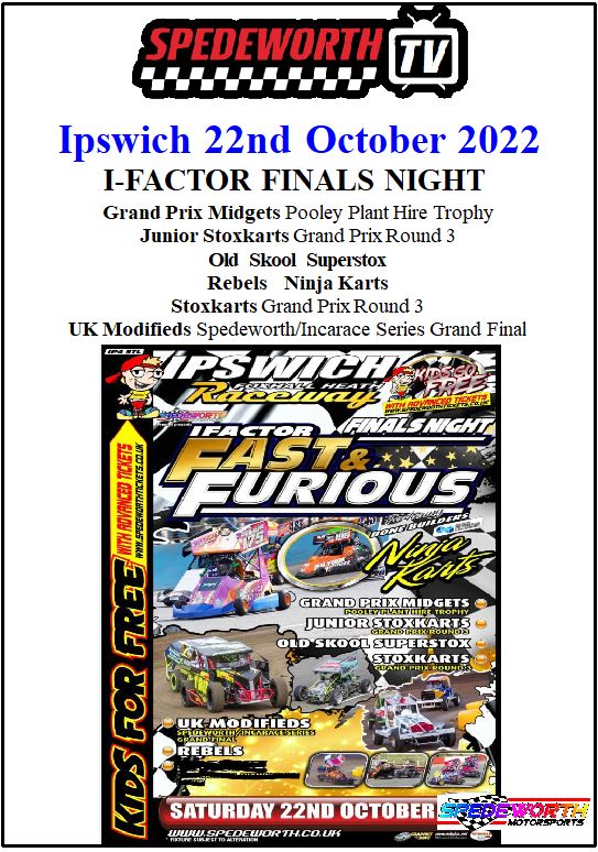 Ipswich 22nd October 2022 I-Factor Finals Night