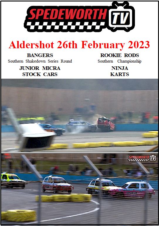 Aldershot 26th February 2023 Bangers Rookie Rods Southern Champ