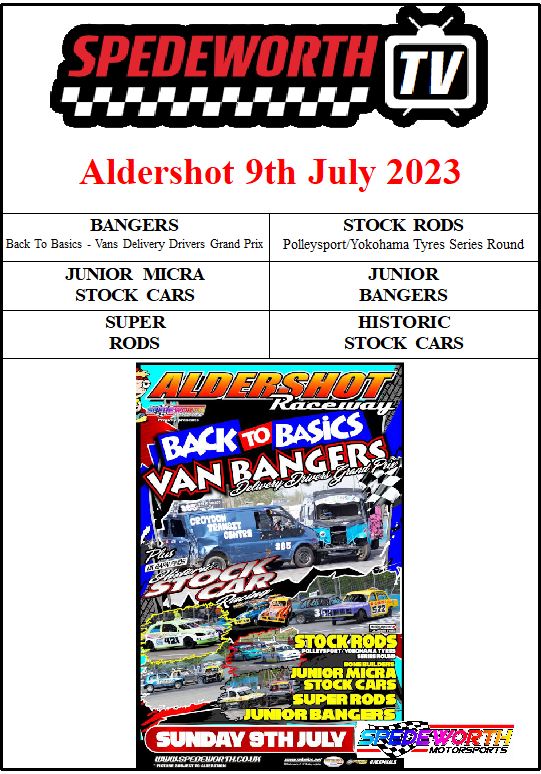 Aldershot 9th July 2023 Van Bangers