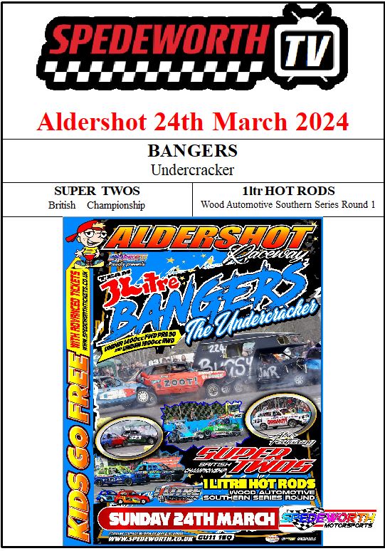Aldershot 24th March 2024 Bangers Undercracker