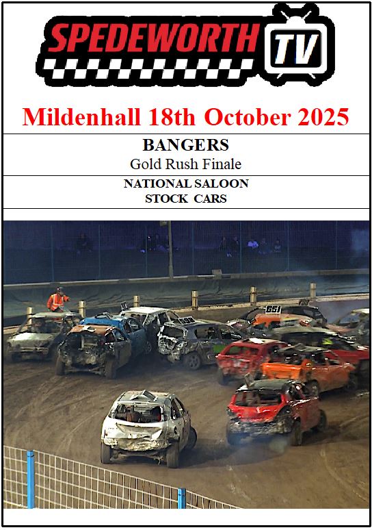 Mildenhall 18th October 2025 Bangers Gold Rush Finale