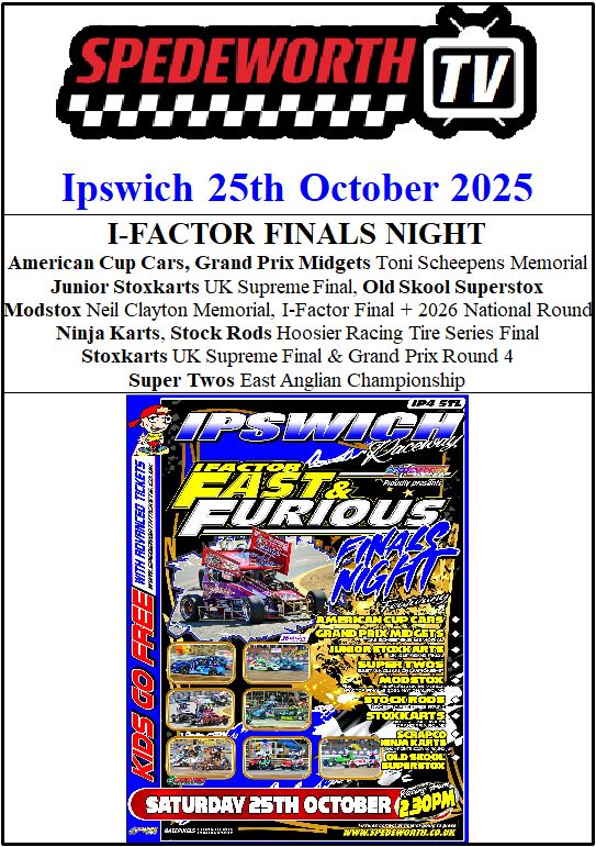 Ipswich 25th October 2025 I-Factor Finals Night