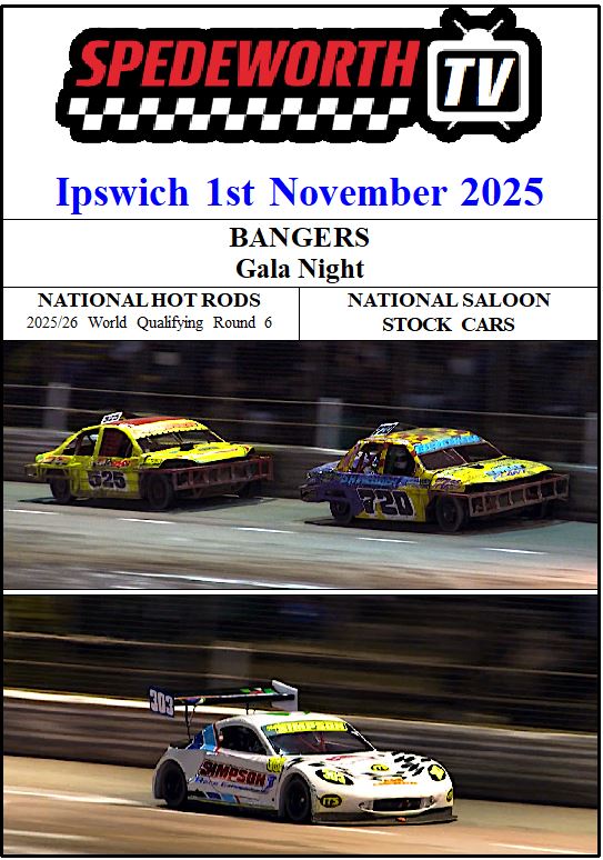 Ipswich 1st November 2025 Gala Night