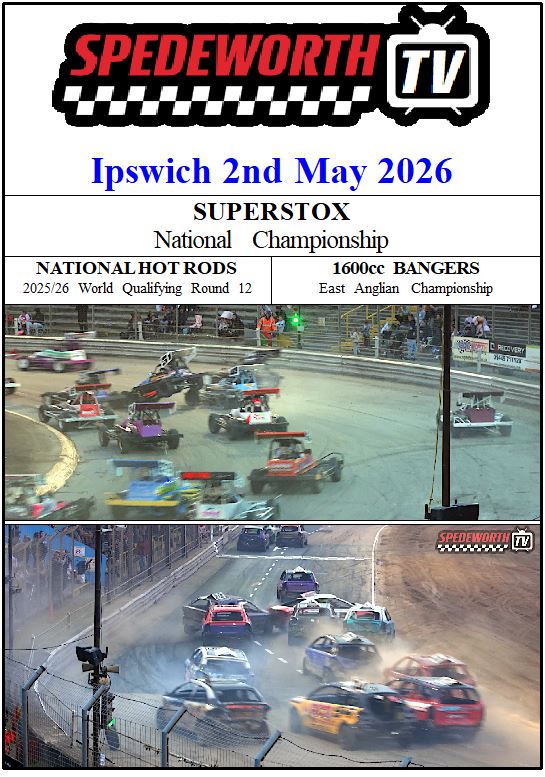 Ipswich 2nd May 2026 National Hot Rods 1600 Bangers