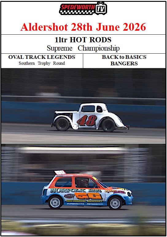Aldershot 28th June 2026 B2B Bangers 1lt Hot Rods Legends