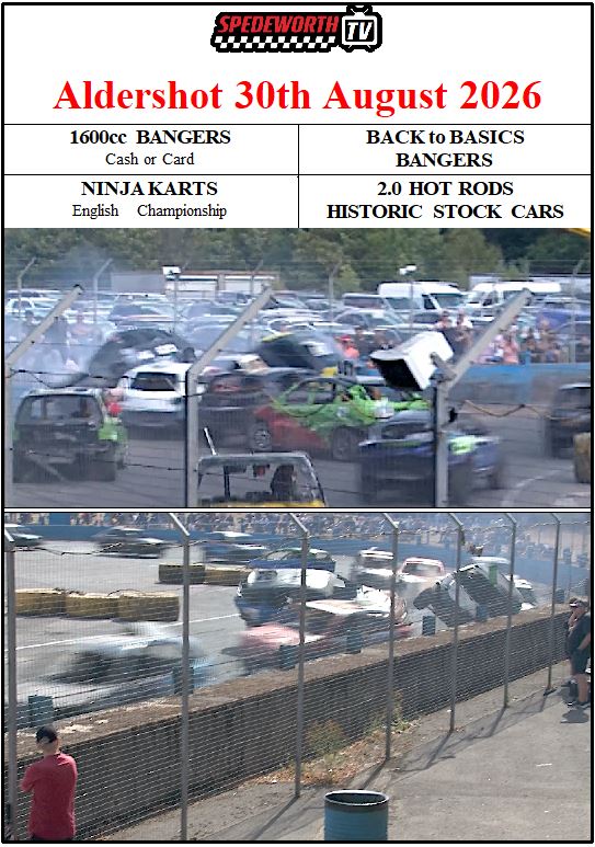 Aldershot 30th August 2026 B2B Bangers 1600 Bangers