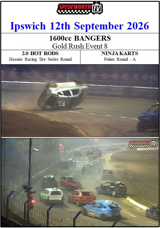 Ipswich 12th September 2026 2.0 Hot Rods 1600 Bangers Ipswich 12th September 2026 2.0 Hot Rods 1600 Bangers