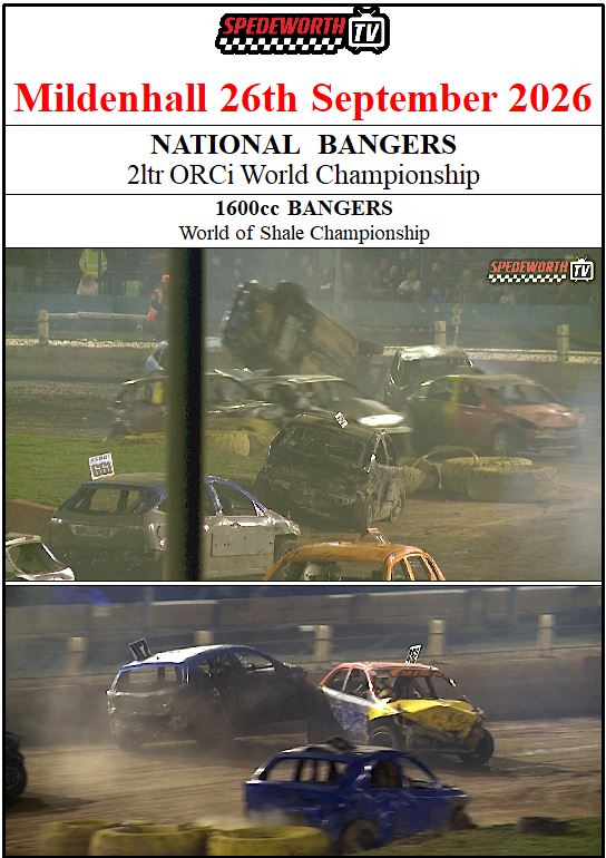 Mildenhall 26th September 2026 National Bangers 2ltr World